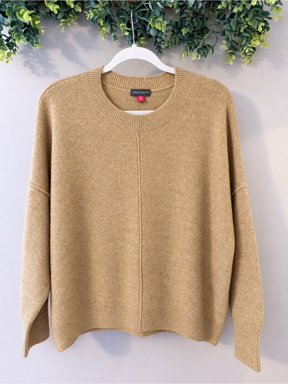 Vince Camuto Camel Tan Crewneck Sweater Women’s XXL
